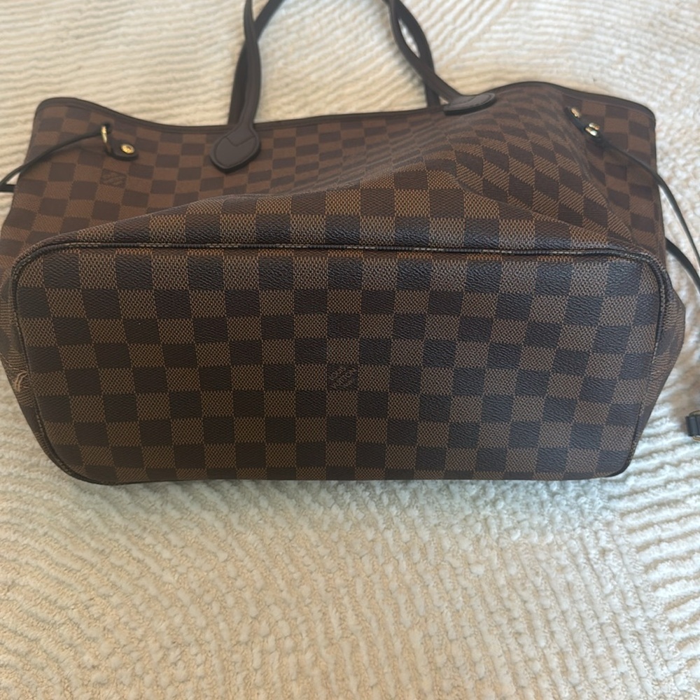 LOUIS VUITTON NEVERFULL DAMIER EBENE ROSE BALLERINE MM TOTE - Picture 6 of 12